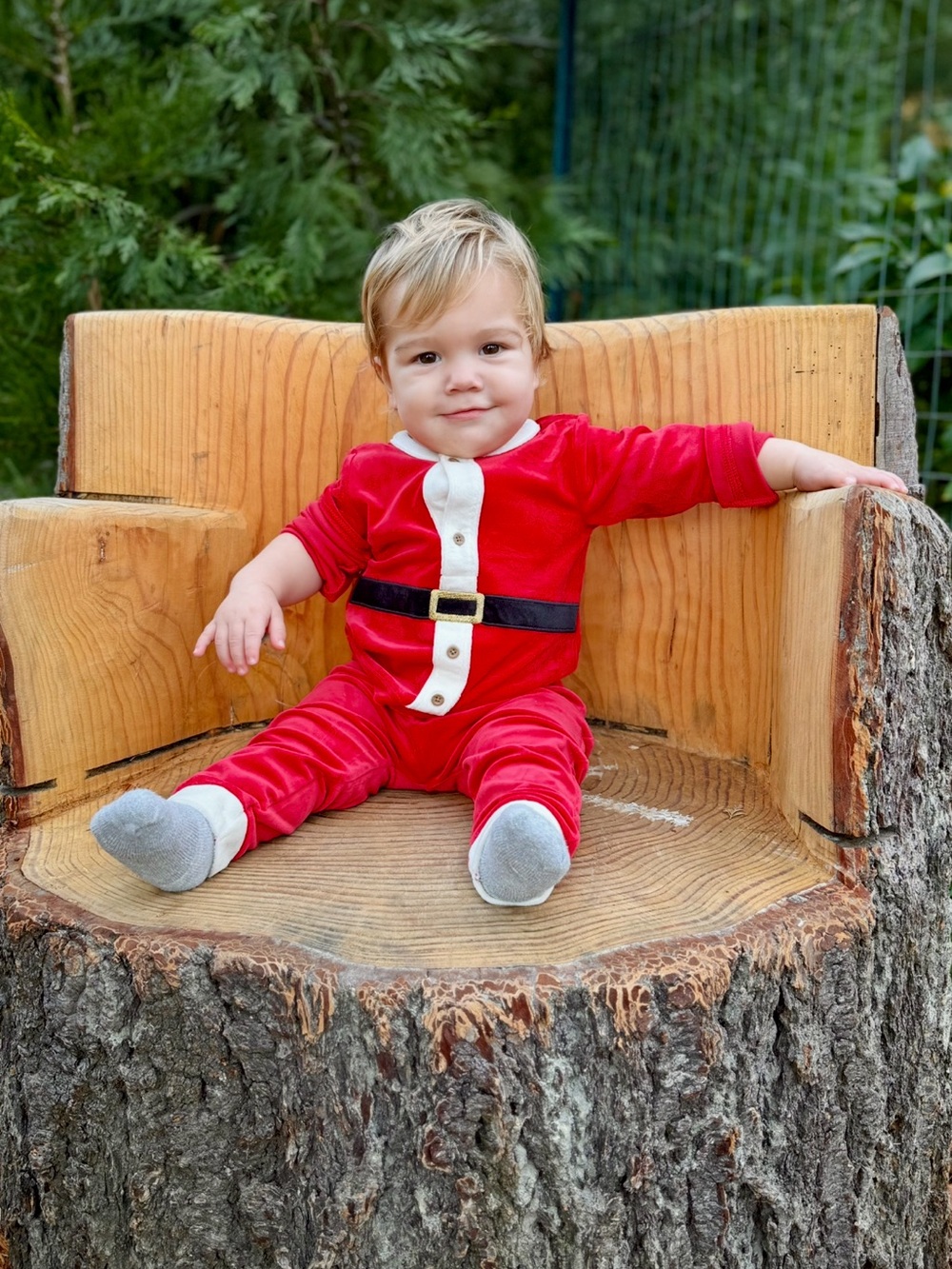 Carter’s Santa Velour Pajama Set Baby 18M Christmas